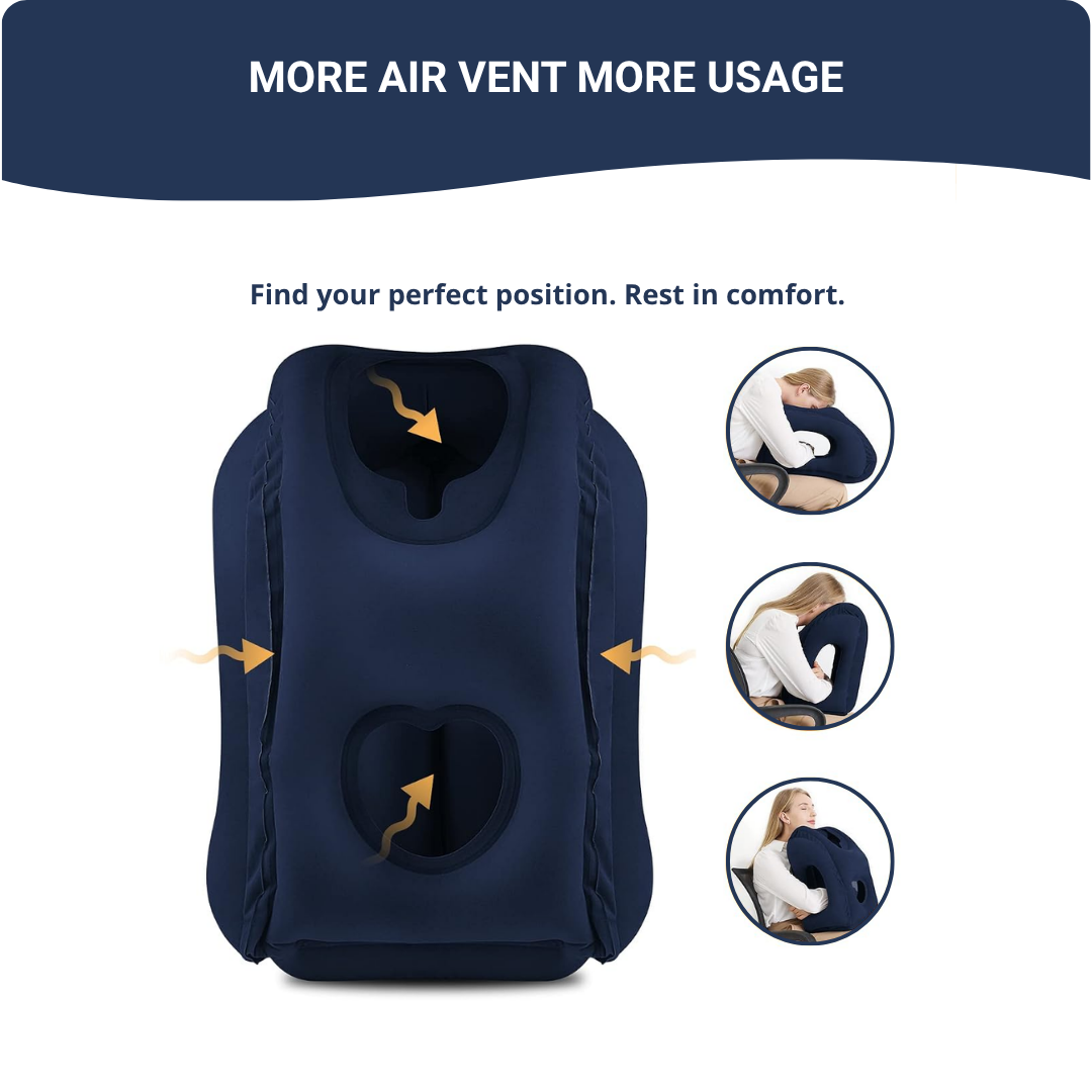 Almohada de viaje inflable para un descanso cómodo