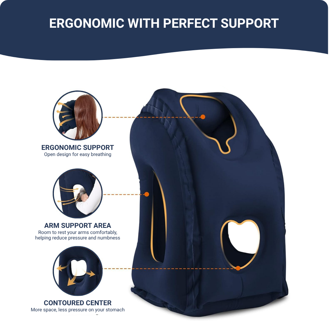 Almohada de viaje inflable para un descanso cómodo