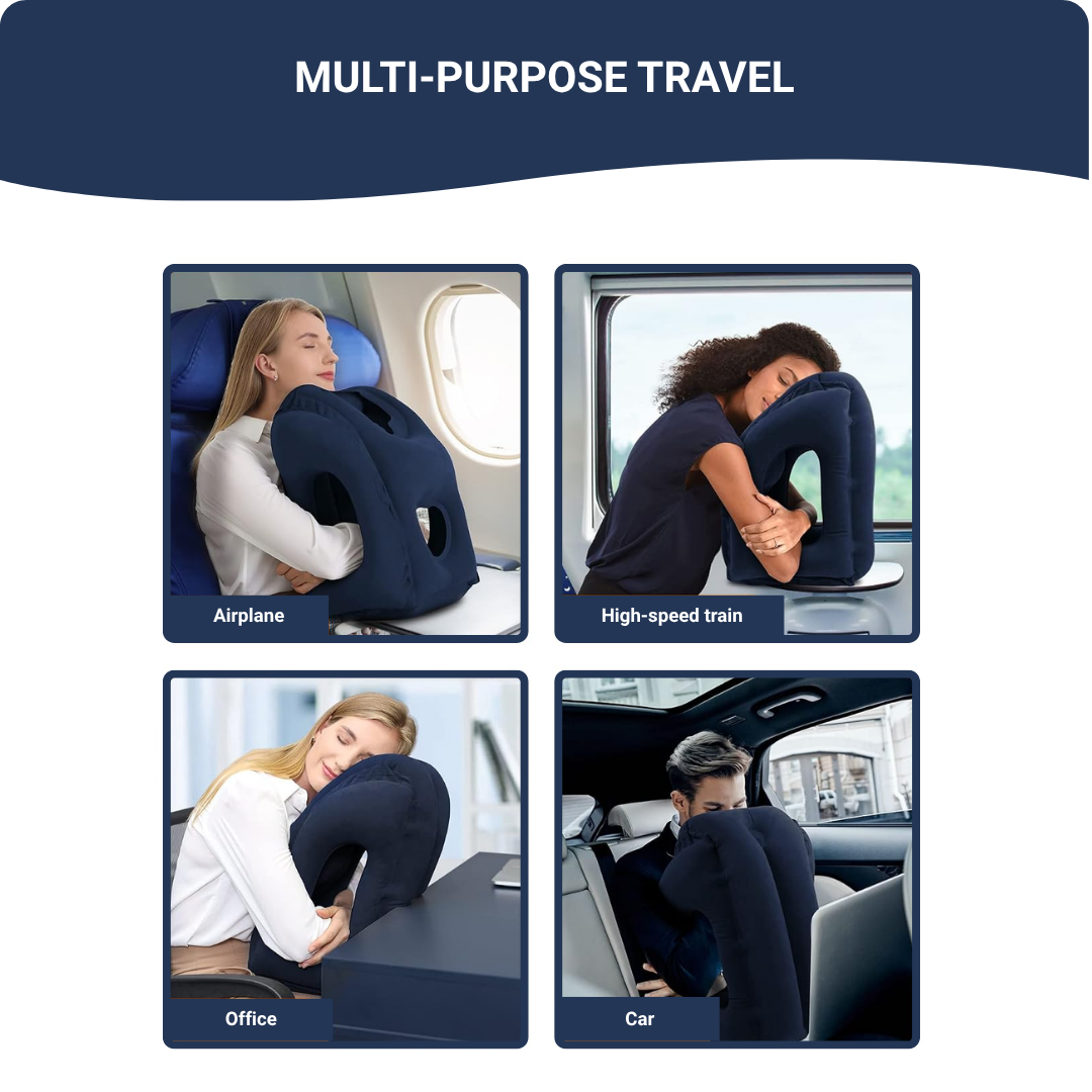 Almohada de viaje inflable para un descanso cómodo