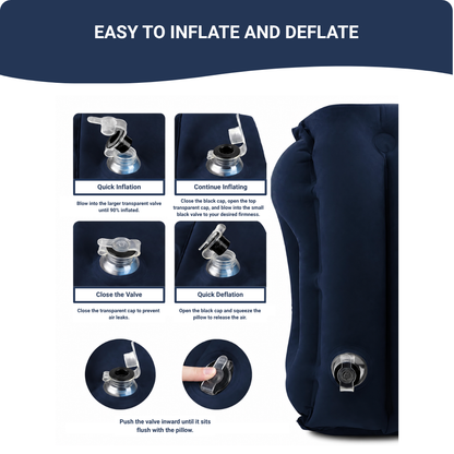 Almohada de viaje inflable para un descanso cómodo